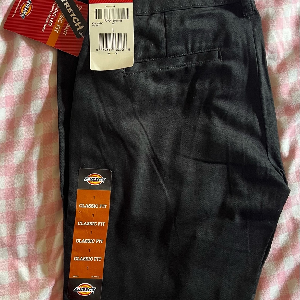 Dickies Black Stretch Classic Fit Trousers juniors size 1, new with tags.
